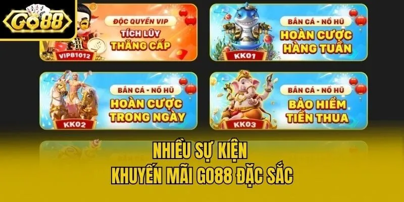 Nhiều sự kiện khuyến mãi Go88 đặc sắc
